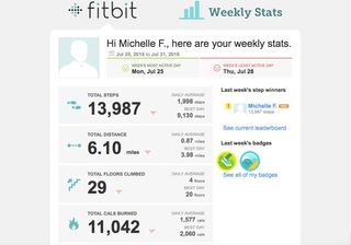 Fitbit weekly summary