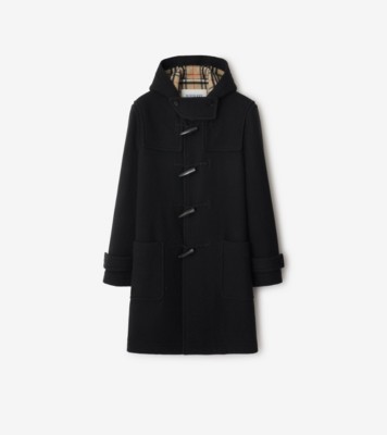 Wool Duffle Coat in Black - Men | Burberry&amp;reg; Official