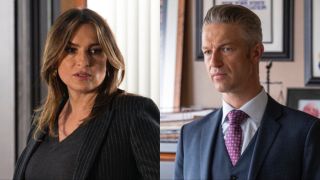 Mariska Hargitay as Olivia Benson and Peter Scanavino as Dominic Carisi in Law & Order: SVU Season 26x09