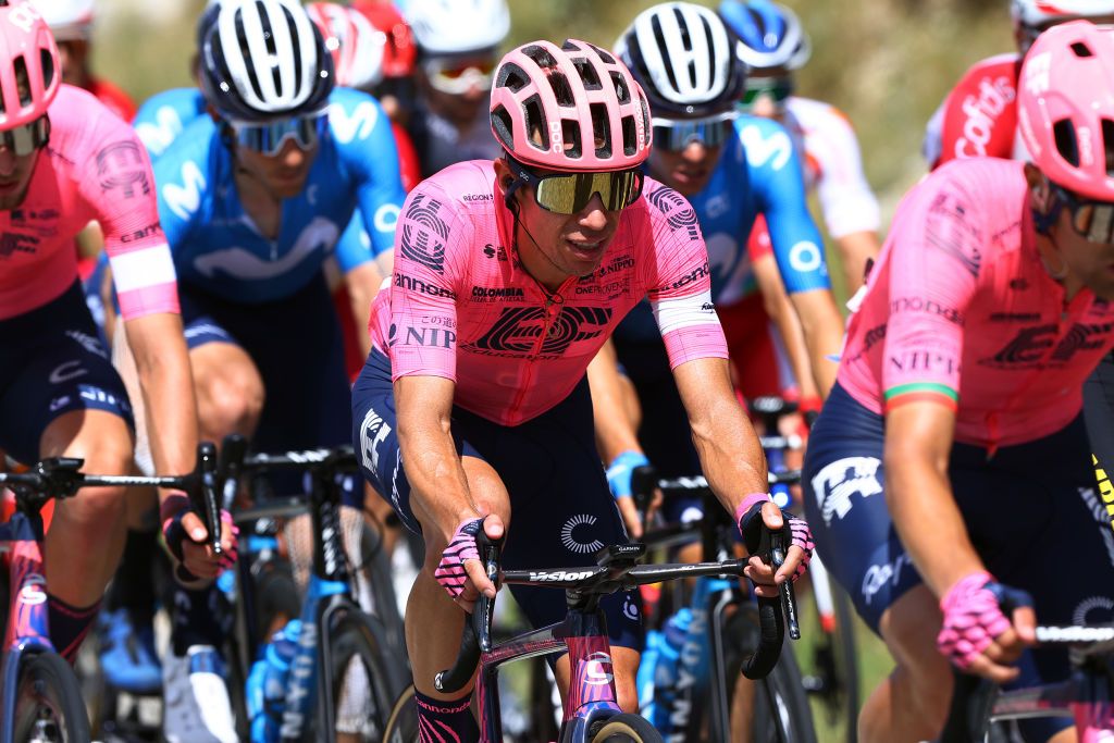 NMES FRANCE JULY 08 Rigoberto Urn of Colombia and Team EF Education Nippo during the 108th Tour de France 2021 Stage 12 a 1594km stage from SaintPaulTroisChateaux to Nimes LeTour TDF2021 on July 08 2021 in Nmes France Photo by Michael SteeleGetty Images