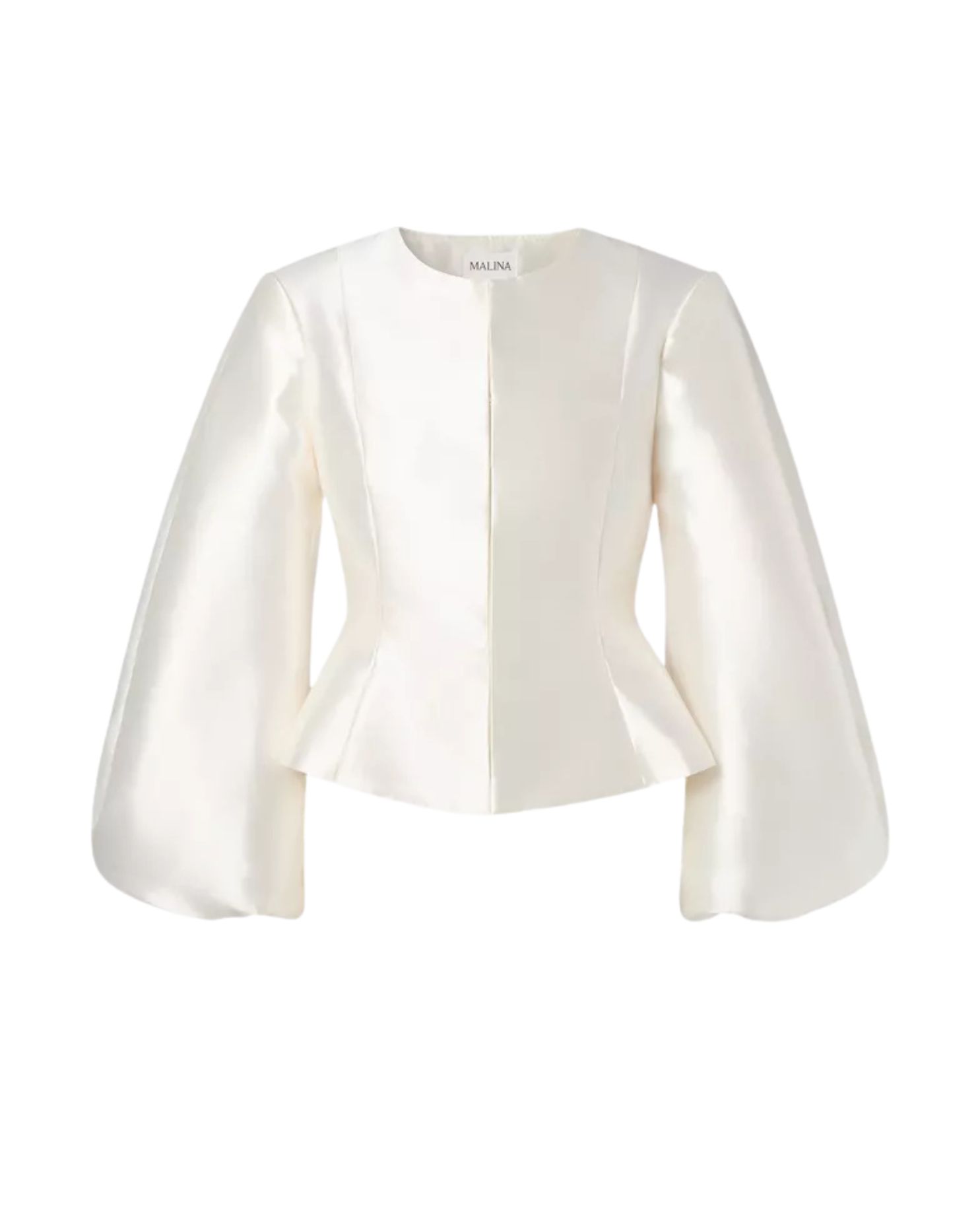 Vendela Balloon-Sleeve Satin Blouse - 8