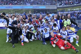 Gent players celebrate after winning the Belgian title in 2015.