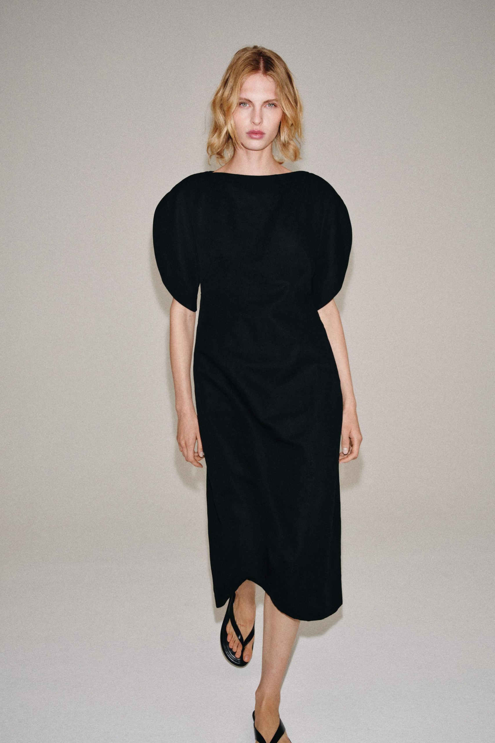 Zw Collection Midi Dress - Black - Xs
