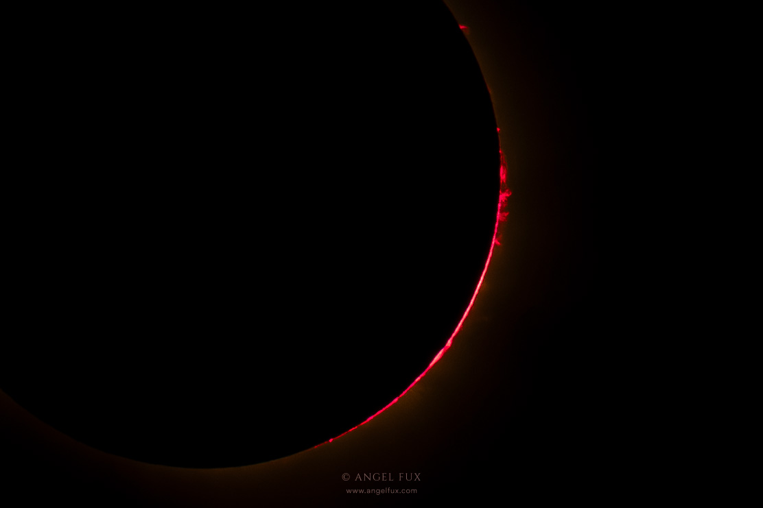 Total solar eclipse photographed by Angel Fux