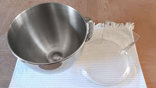 KitchenAid stand mixer bowl and pouring shield