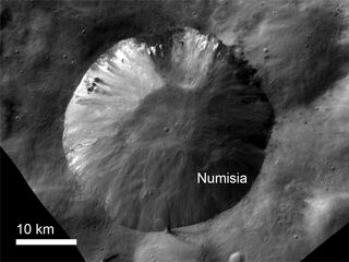 Bright Material at Numisia Crater