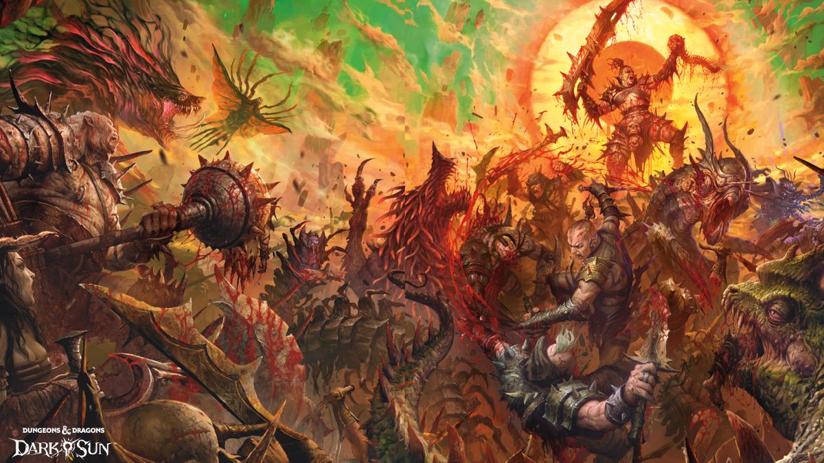 A gory battlefield scene