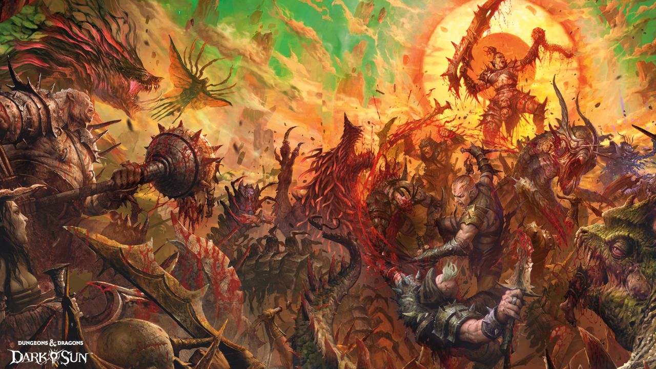 A gory battlefield scene