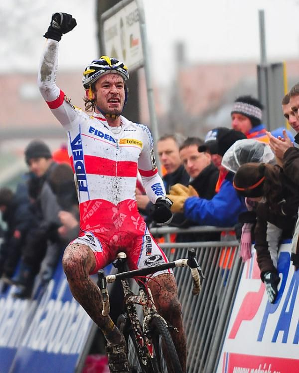 Kacper Szczepaniak (Poland) is jubilant with his victory.