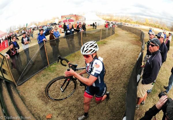 Katie Compton (Rabobank-Giant) with a huge gap on the second lap of the race