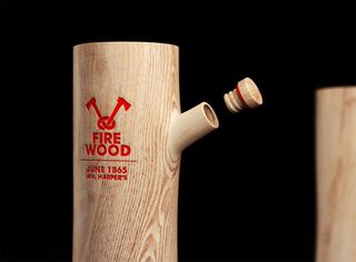 Firewood vodka bottle design