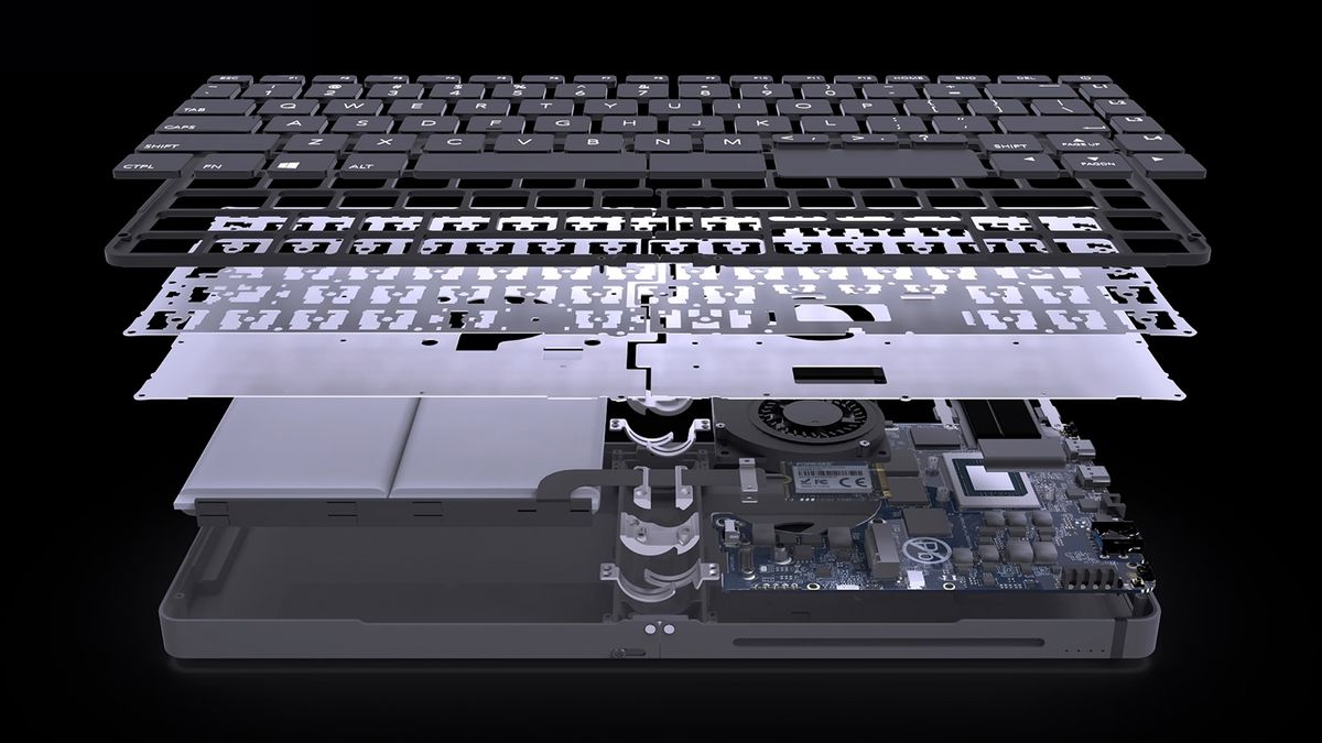 Full AMD Ryzen PC crammed into a folding mini keyboard — includes