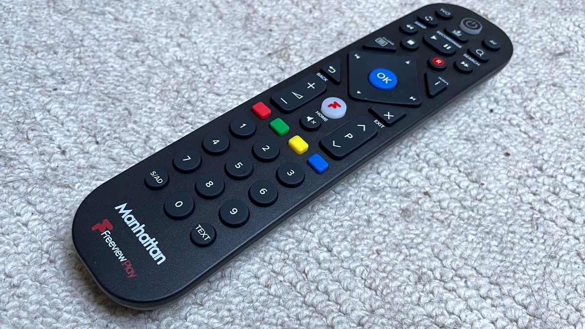 Télécommande de Remplacement -VINABTY-fit pour Manhattan Freeview Play 4K Télécommande Intelligente T2-R / T2 T3 T-3