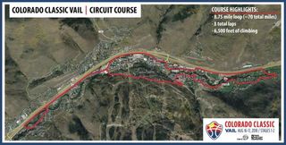Map of the Vail circuit race for the 2018 Colorado Classic