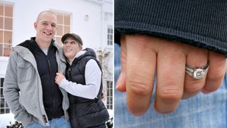 Mike and Zara Tindall announcing their engagement in 2011