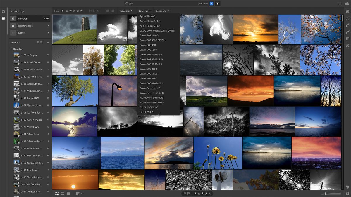 Lightroom CC uses Adobe&rsquo;s new intelligent online Sensei search engine, but you can also use its filter bar to find specific images