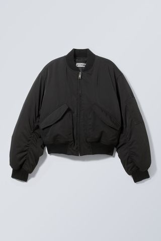 Cropped Bomber Jacket