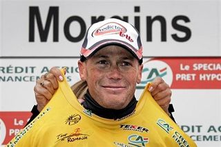 Horner was happy on the podium at Tour de Romandie