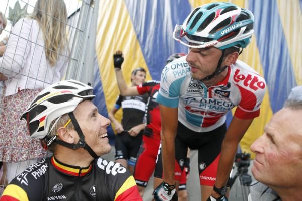 Gilbert and teammate Jelle Vanendert