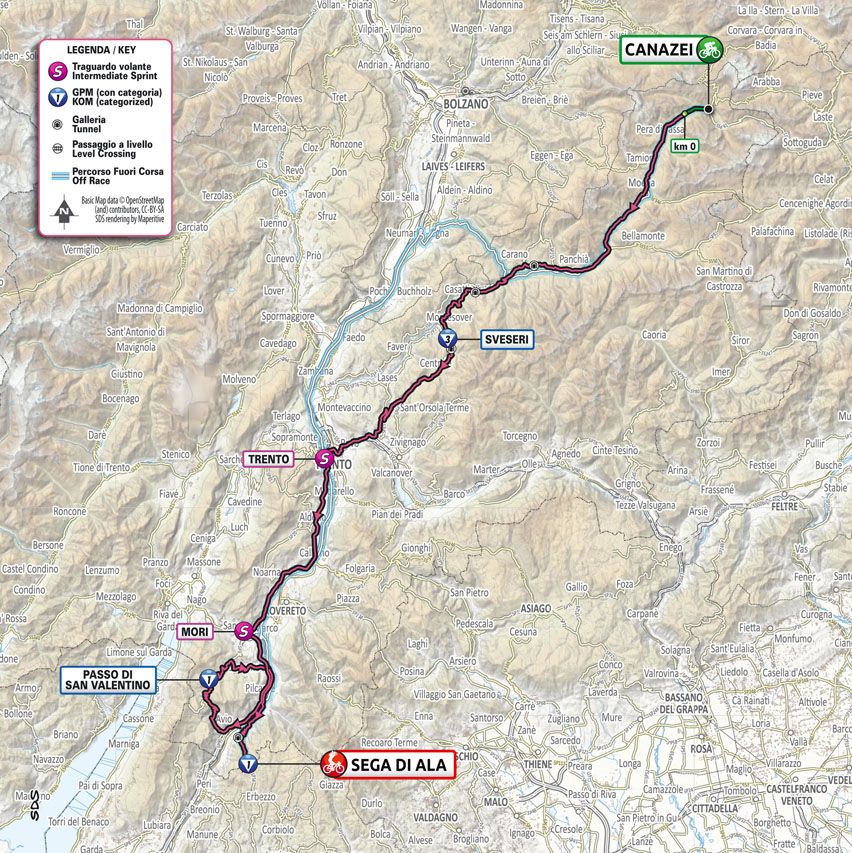 Stage 17 map 2021 Giro d'Italia