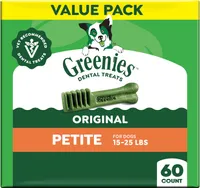 Greenies Canine Dental Dog Treats Petite 60 Pack