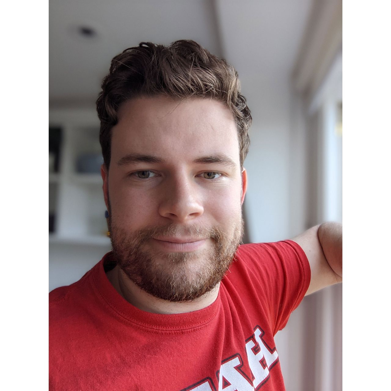 This Portrait selfie is okay, though if you look closely you can see a plant pot has become part of my face.