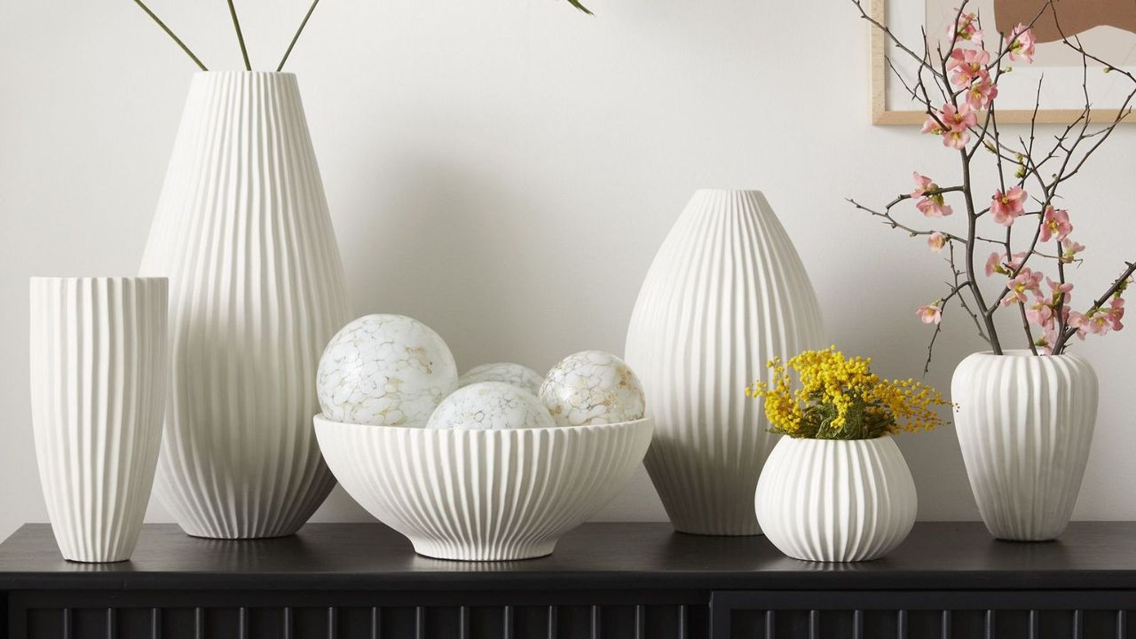 Best vases: Sanibel White vase collection in a range of sizes