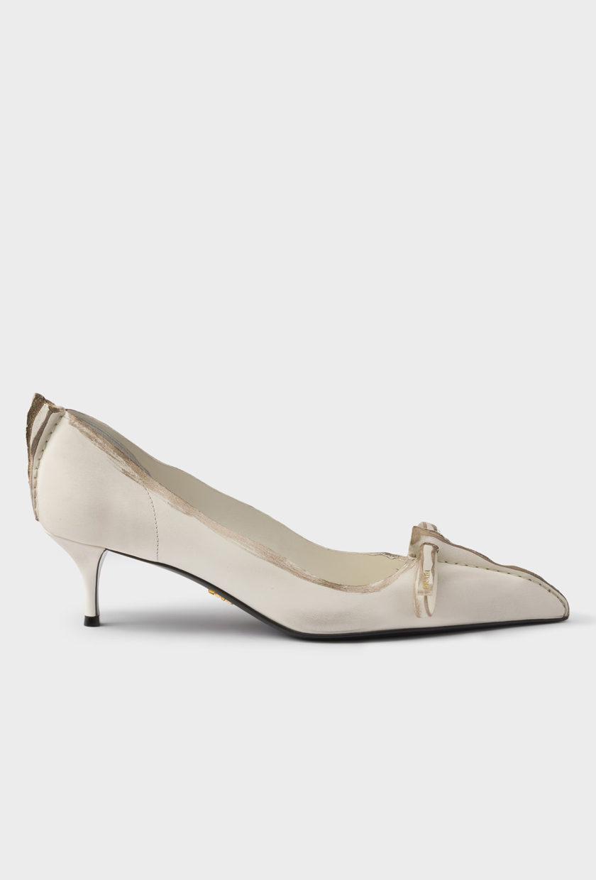 Antiqued Leather Pumps