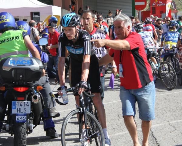 Chris Froome (Team Sky) at the finish