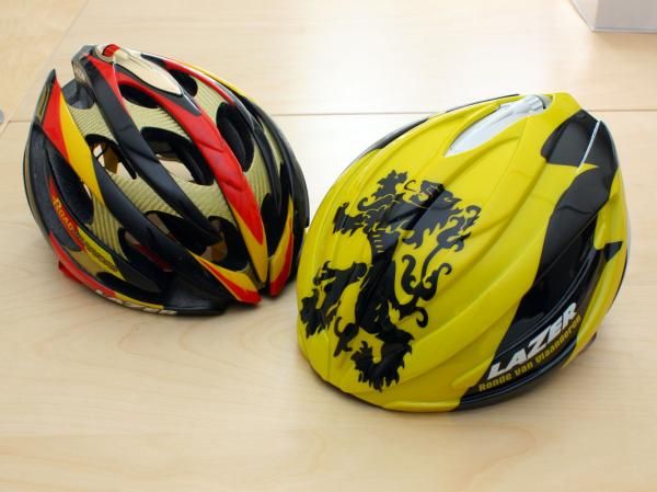 The Lazer Aero Shell helmet cover snaps on securely to the company's top-end Helium model yet is still easy to remove.