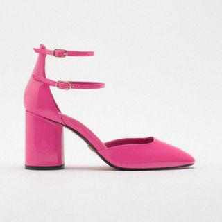zara pink block heels colorful shoe trend 2022