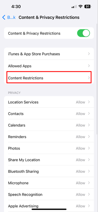 How to put parental controls on an iPhone 19
