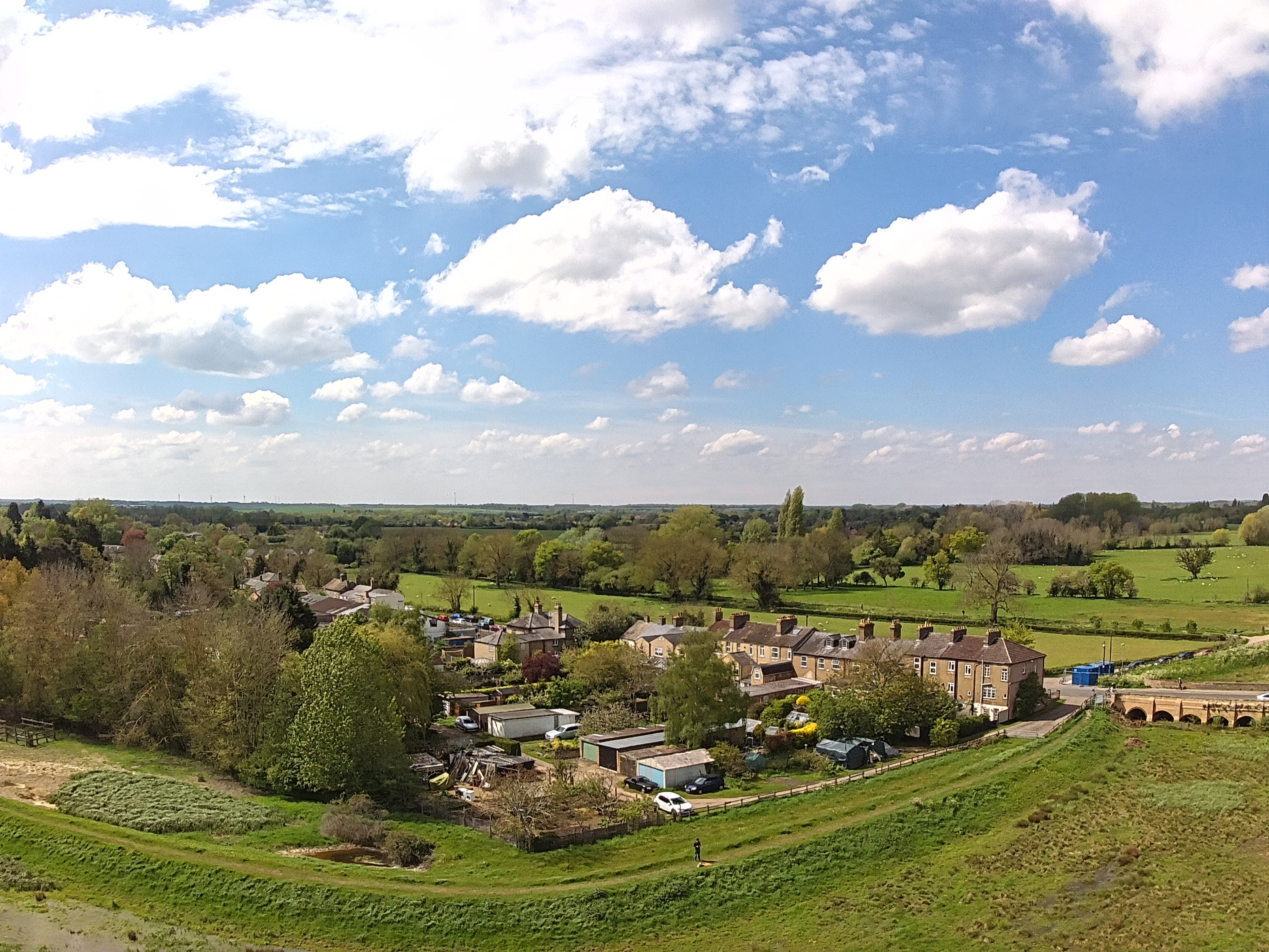 Photo of houses taken with the Ruko F11 Mini drone