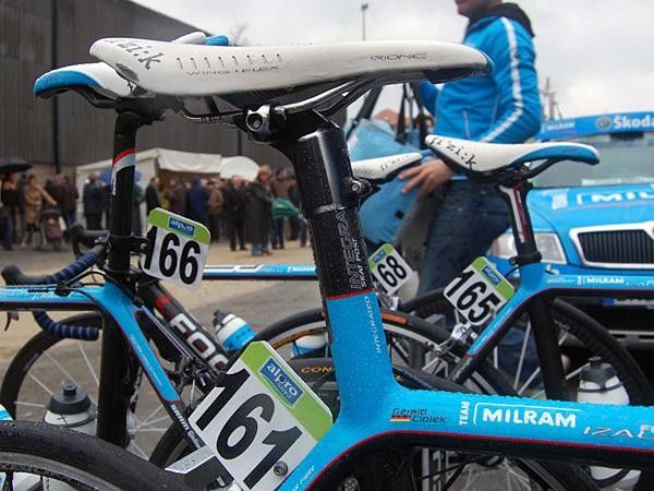 Ciolek also runs his saddle with a lot of setback to help him put down the power.