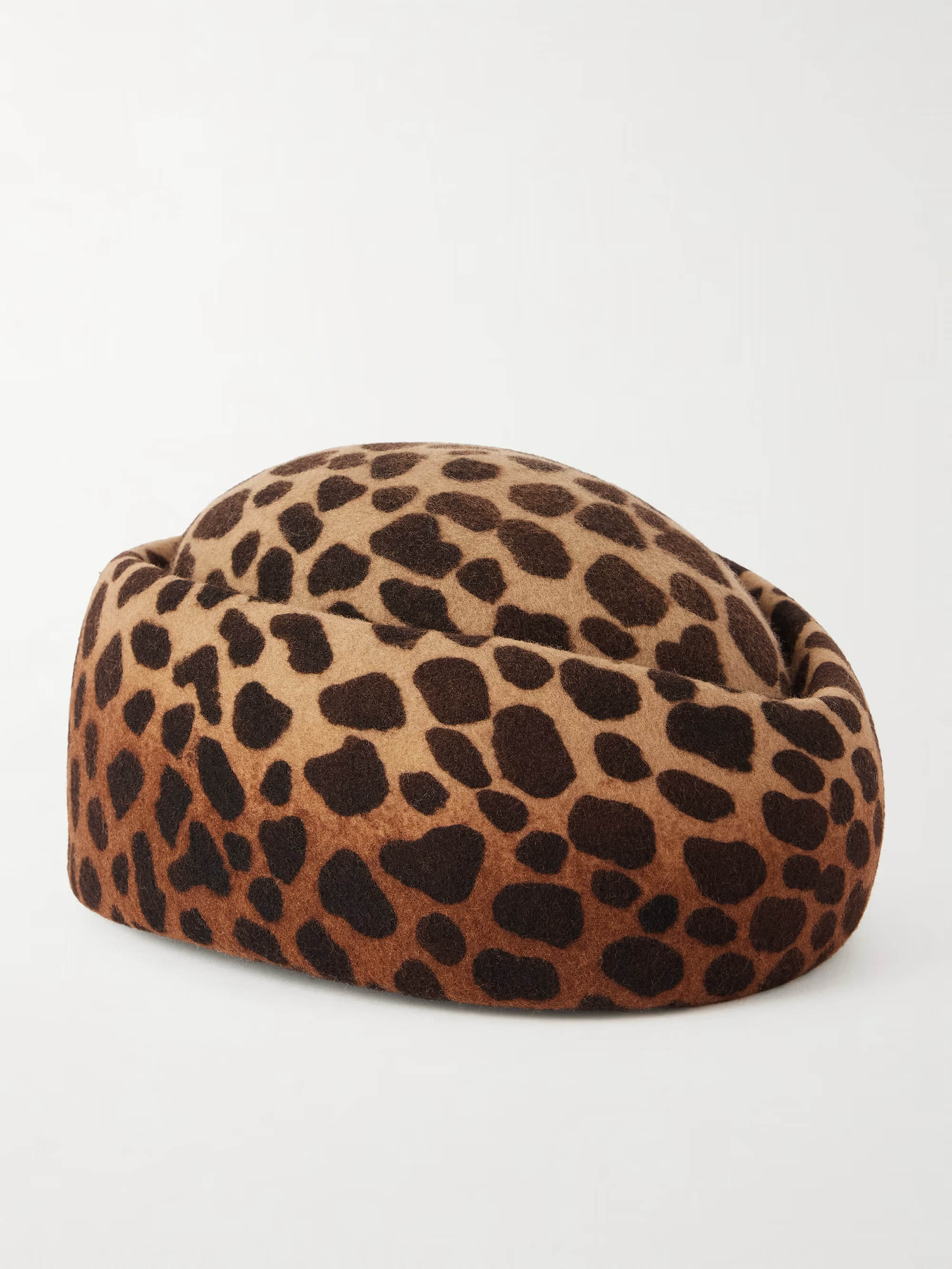 Gigi Burris, Preslyn Leopard-Print Wool-Felt Cap