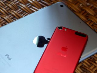 iPad mini 3 and red iPod touch