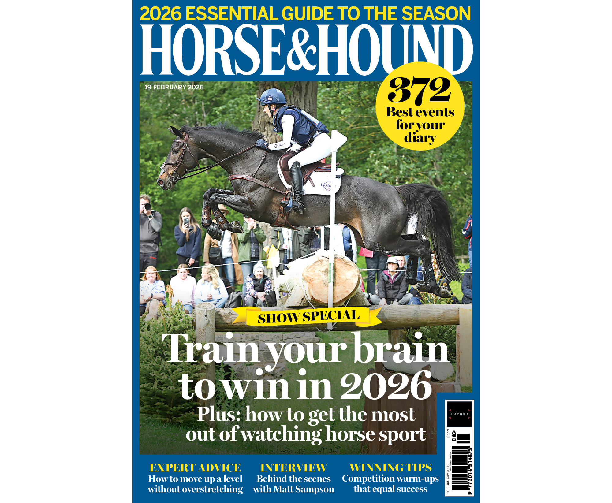 Magazine cover of Horse &amp;amp; Hound's guide to the 2026 season special issue, in shops from Thursday 19 February