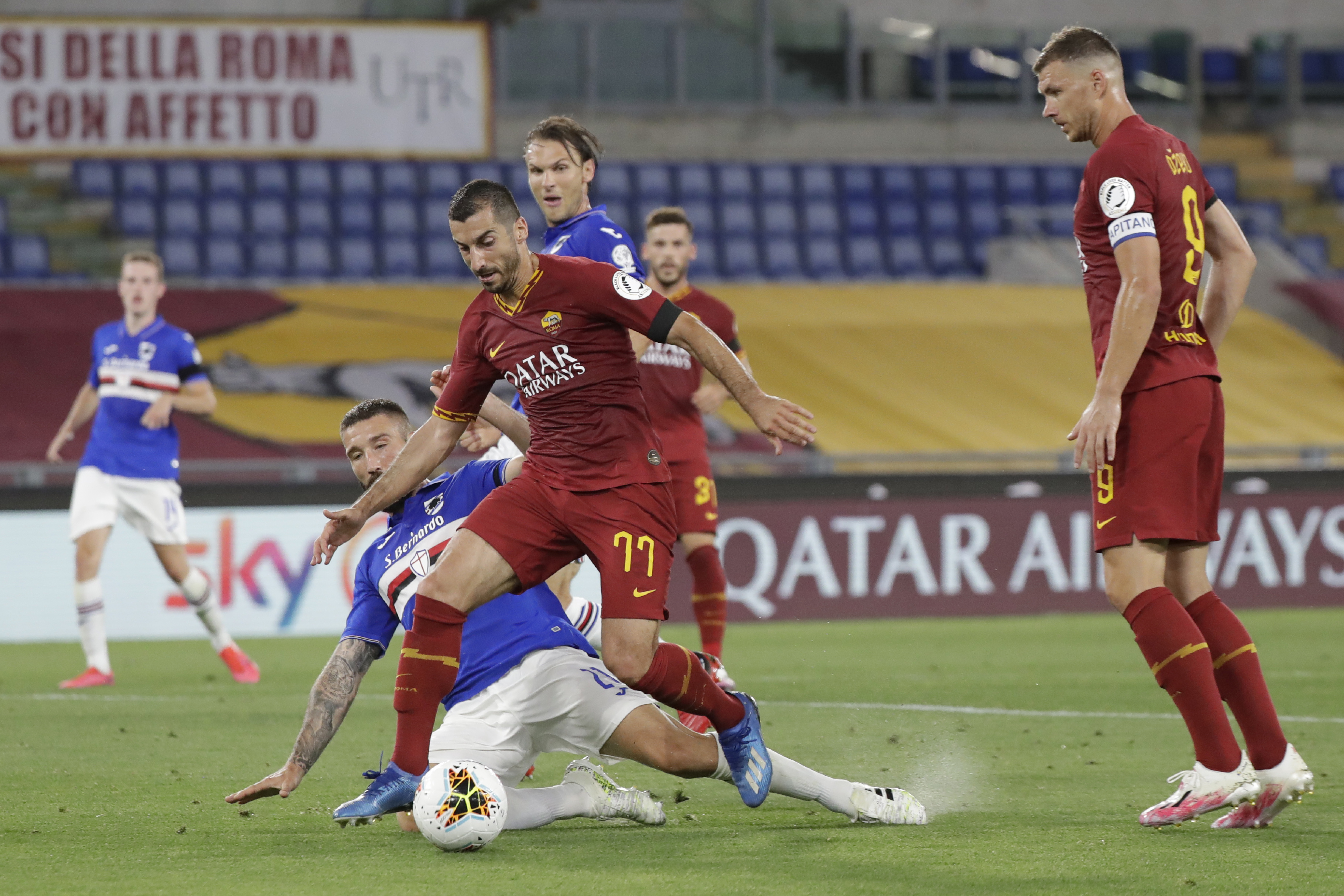 Mkhitaryan has started both games for Roma since the resumption of Serie A