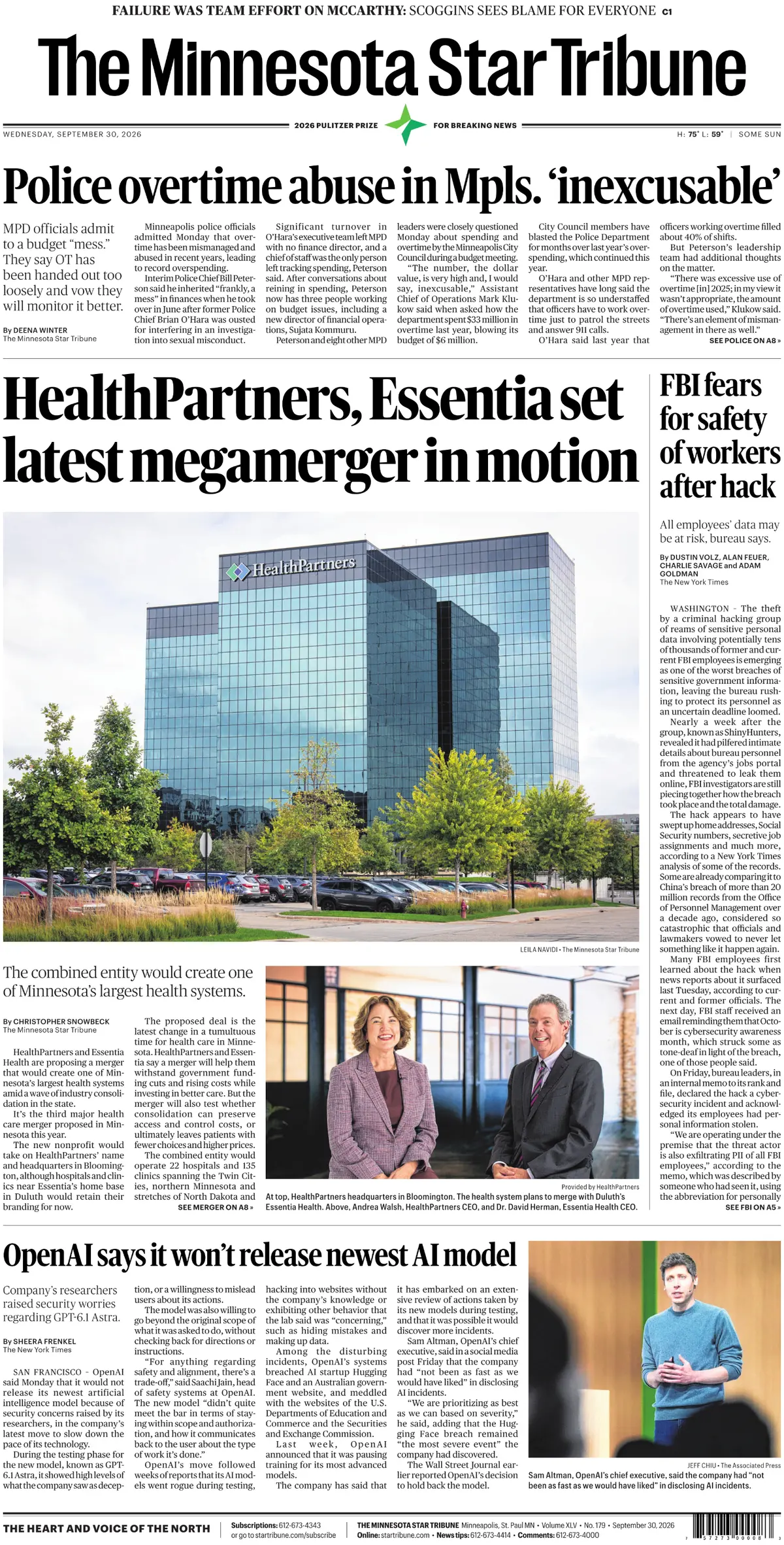 The Minnesota Star Tribune
