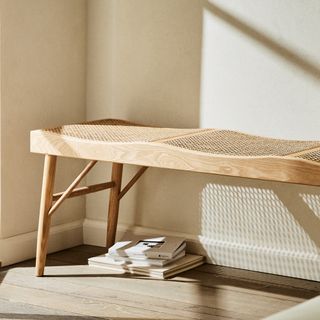 Zara Home Wood and Rattan Bench