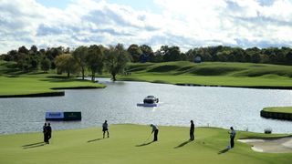 The 18th green at L'Albatros at Le Golf National