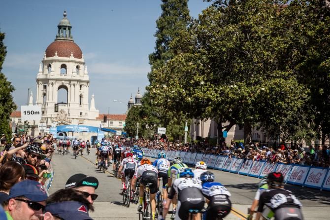 Riders approach Pasadena
