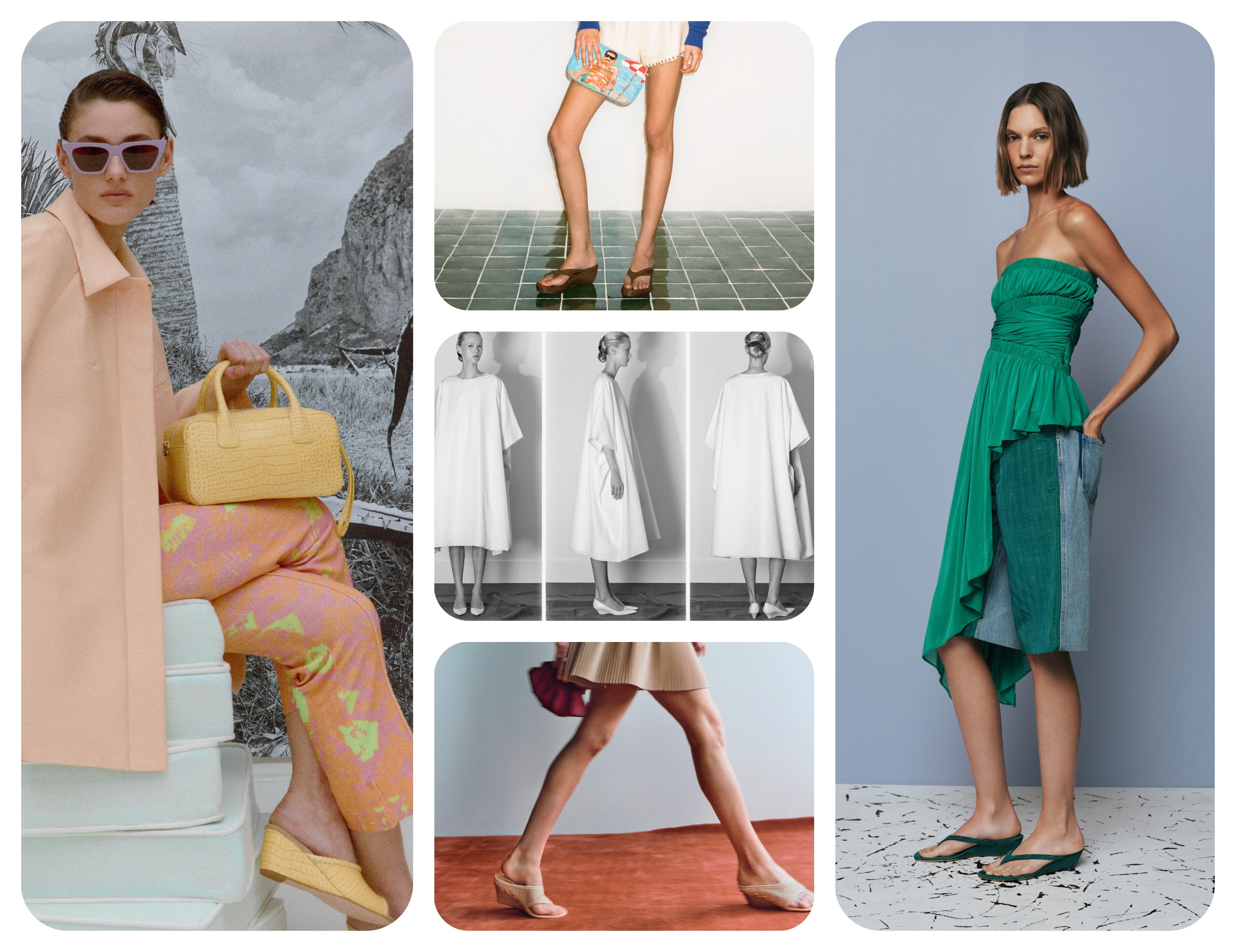 summer shoe trends 2026, micro wedge at Rachel Comey, Staud, Christopher Esber, The Row, and Ulla Johnson