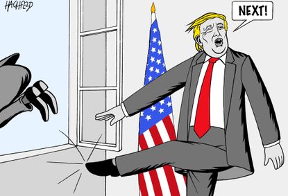 Political Cartoon U.S. Trump fires secret service director department of homeland security Kirstjen Nielsen