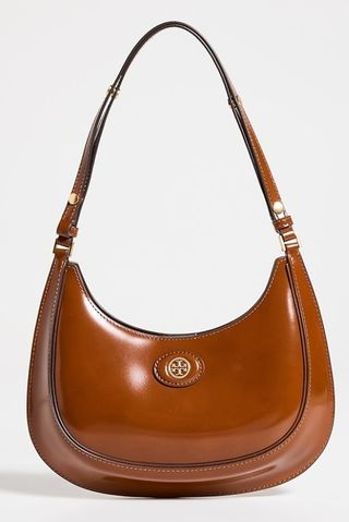 Tory Burch Robinson Spazzolato Convertible Crescent Bag