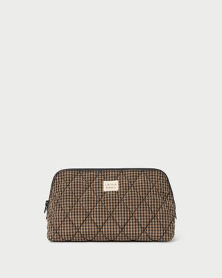 Frances Brown/black Check Cosmetic Pouch