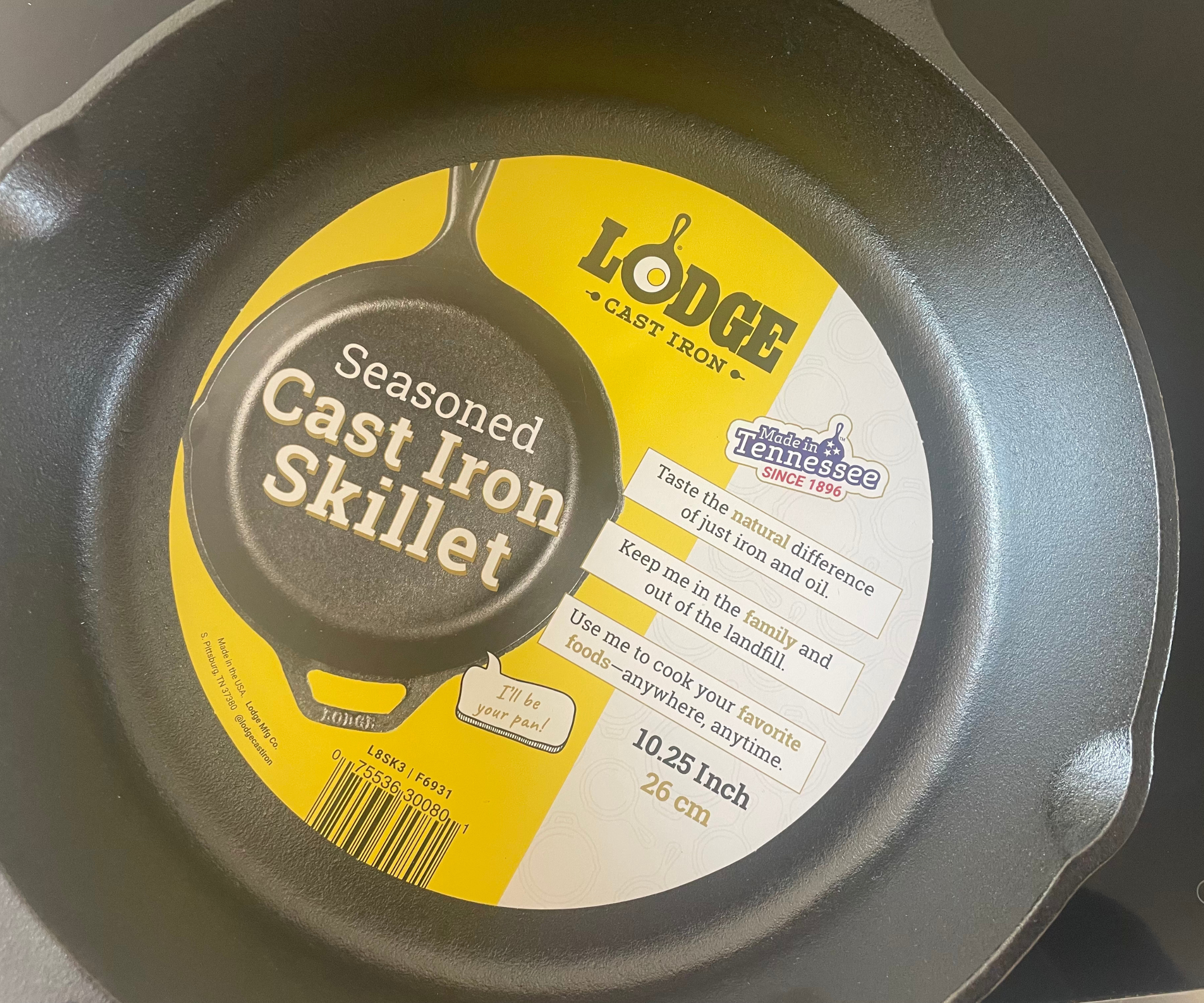The 10.25 inch Lodge Chef Collection Skillet on my induction range