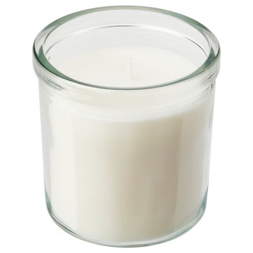 Adlad Scented Candle in Glass - Scandinavian Woods/white 40 Hr