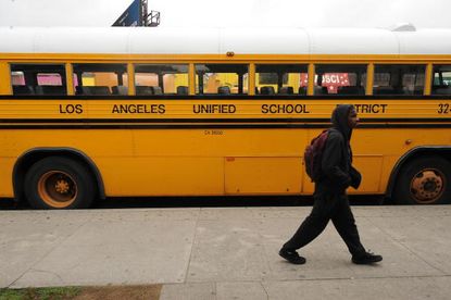 A Los Angeles Unified School District bus.