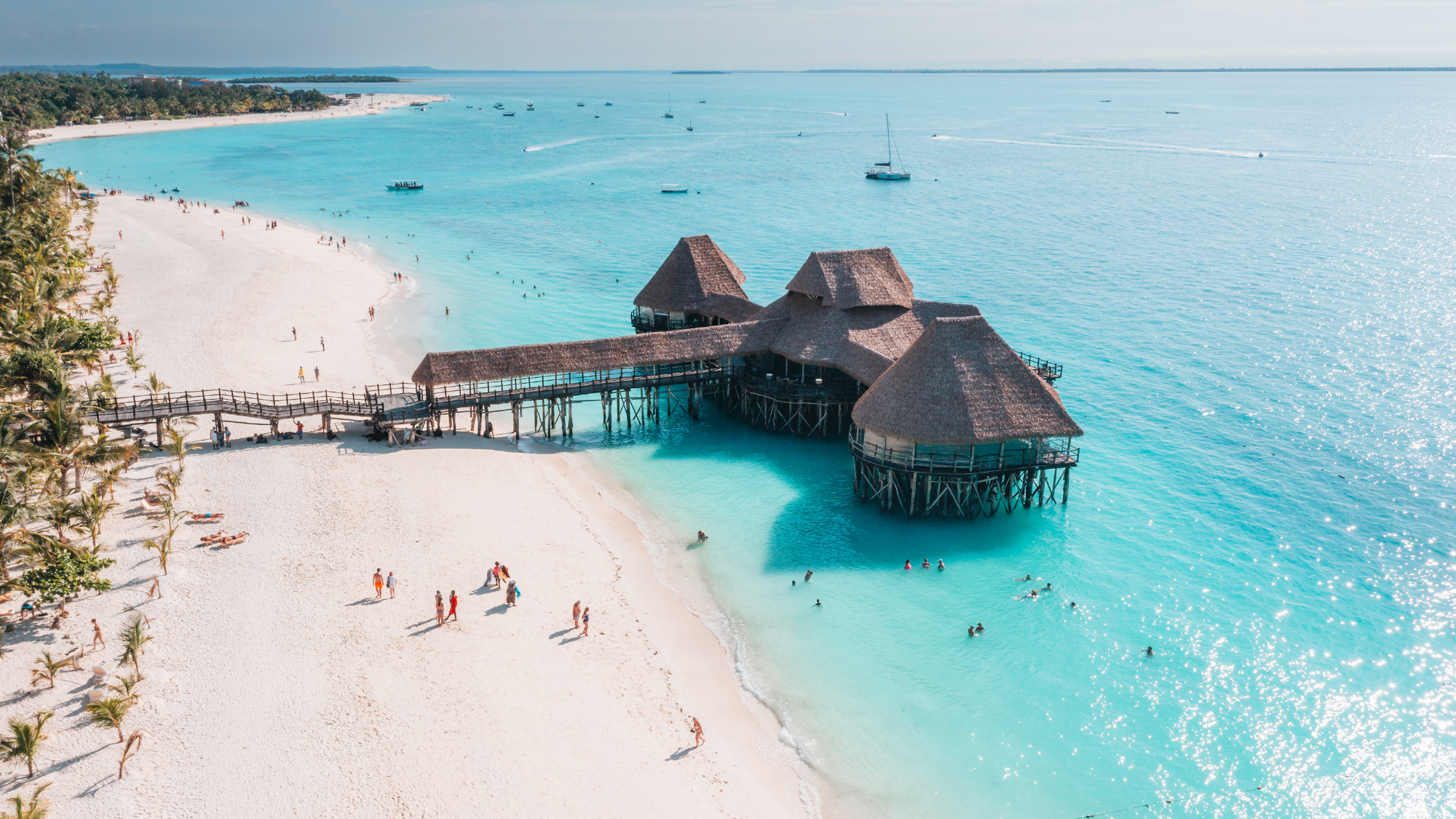 An overview of Nungwi Beach, Zanzibar
